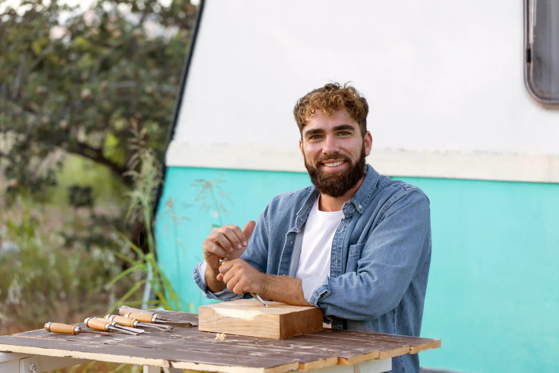 Graveur réalisant une œuvre d'art