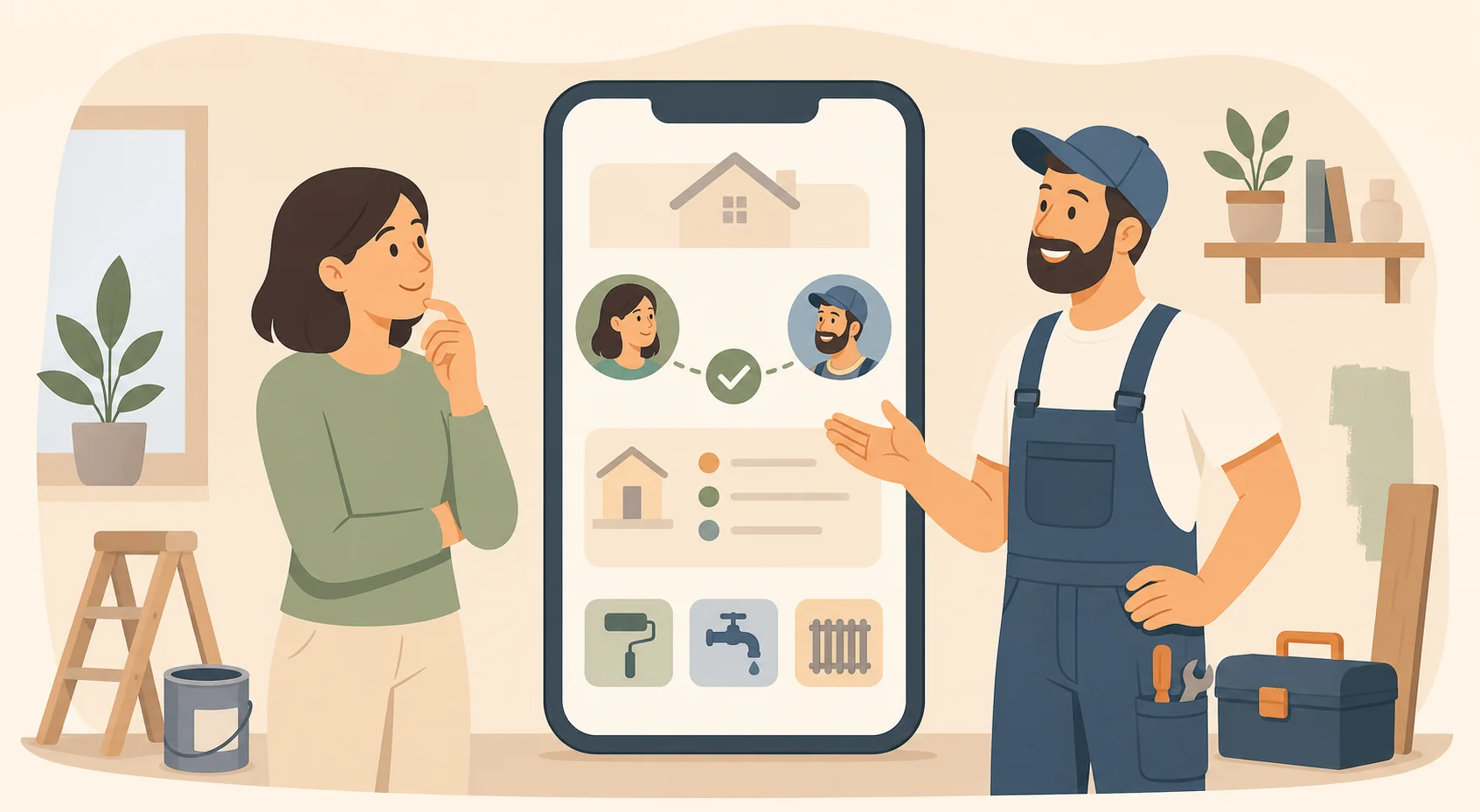 Application Kelkun avis : mise en relation entre un artisan et un particulier
