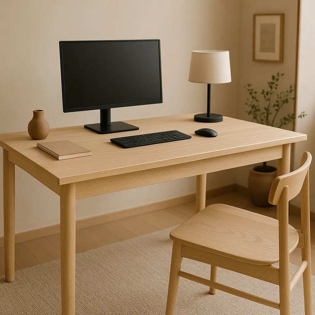 Bureau frêne massif