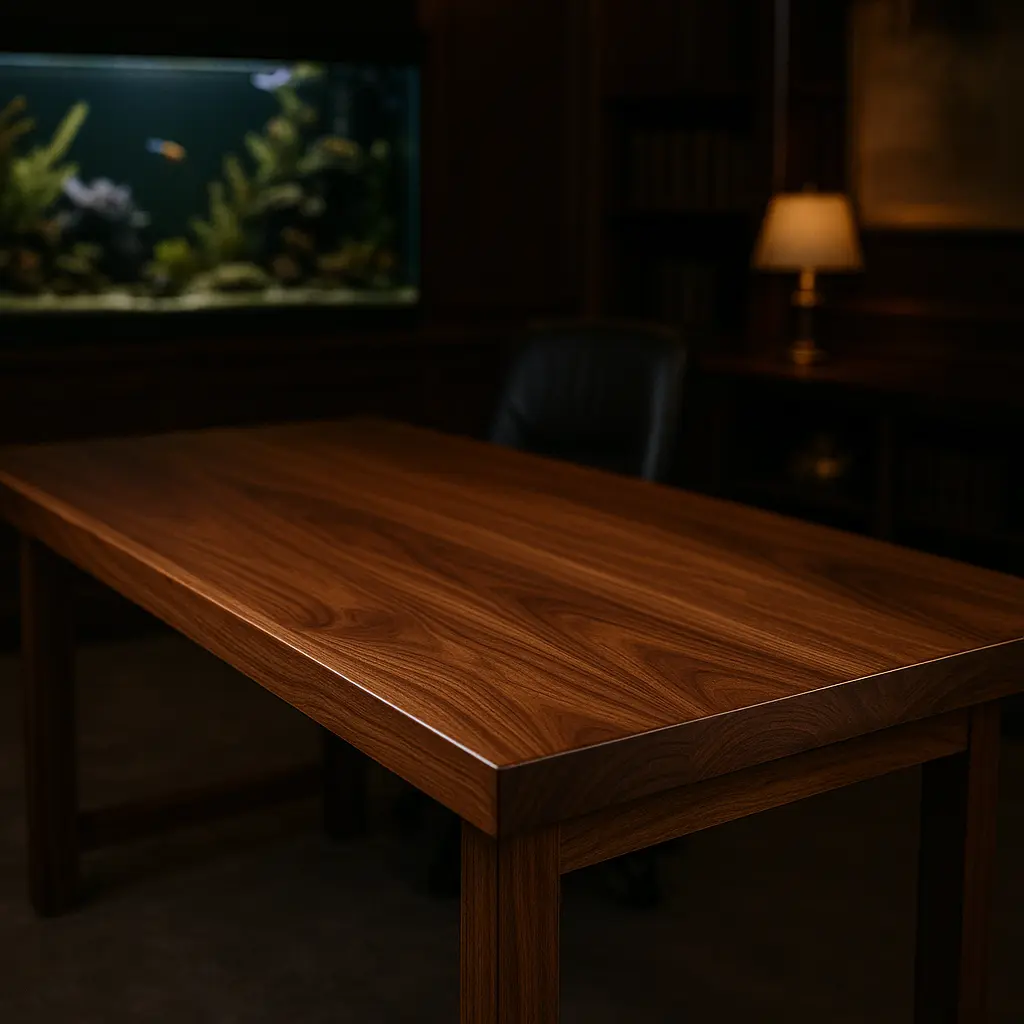 Bureau noyer massif
