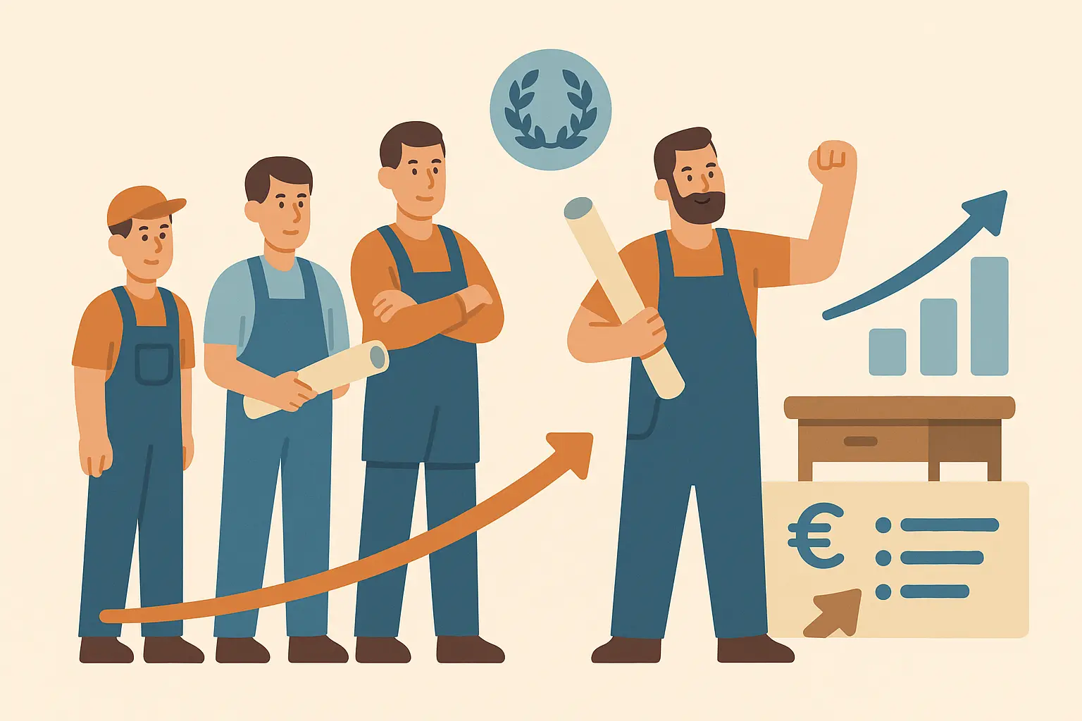 Évolution de carrière et progression de salaire pour un conducteur de travaux